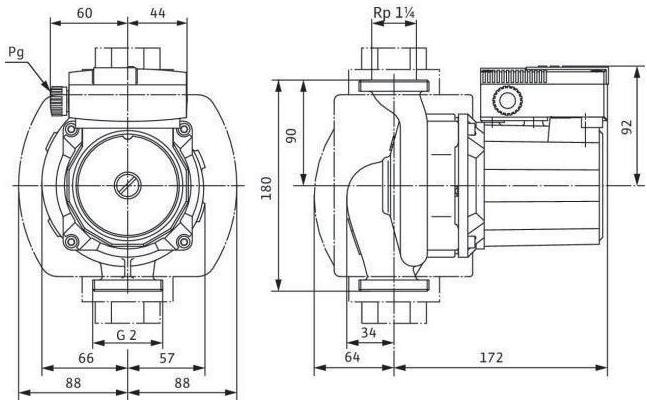 Actual product image Wilo Standard pump TOP-Z type 30/7 Rp 1 1/4inch 18mm PN 10 gunmetal (Flow pump)