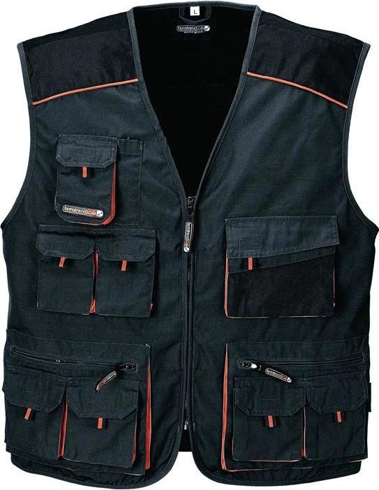 Terratrend Gilet taille 48 gris foncé/noir/orange (48)
