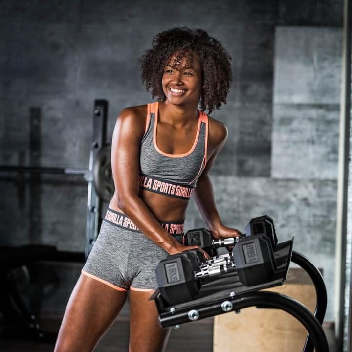 Produktbild Gorilla Sports Hexagon Gummi Studio Hantel (1 x 50 kg)