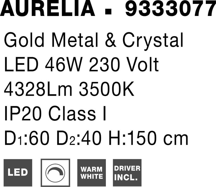 Actual product image Nova Luce Aurelia (4328 lm)