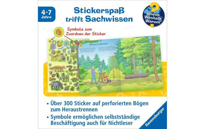 Immagine prodotto Ravensburger Perché? Perché? Perché? Libretto di adesivi: Nella foresta (300 Adesivo)