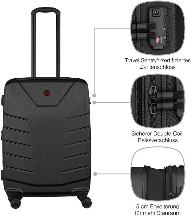 Actual product image Wenger Hardcase with Double Spinner Wheels, TSA Lock, Compression Straps, Expandable Storage