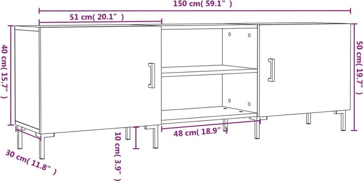 Immagine prodotto VidaXL Alora (150 x 30 x 50 cm)