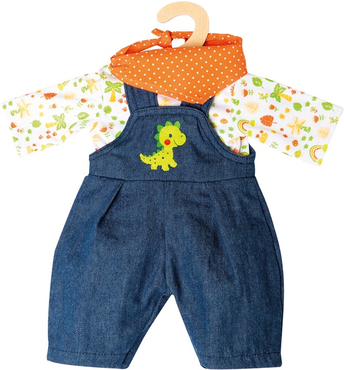 Actual product image Heless Pu dungarees Dino, 3-piece, size 28-35cm