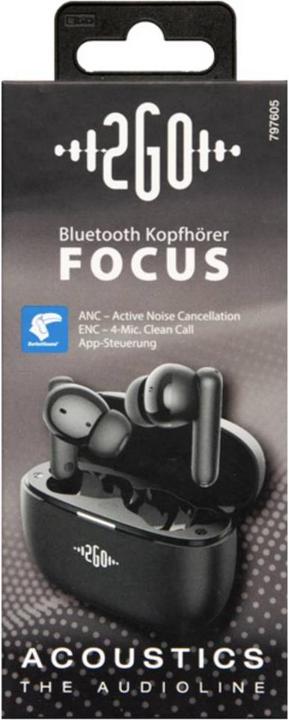 Produktbild 2GO Bluetooth Headset Acoustic Focus True Wireless Stereo (5 h, Kabellos)