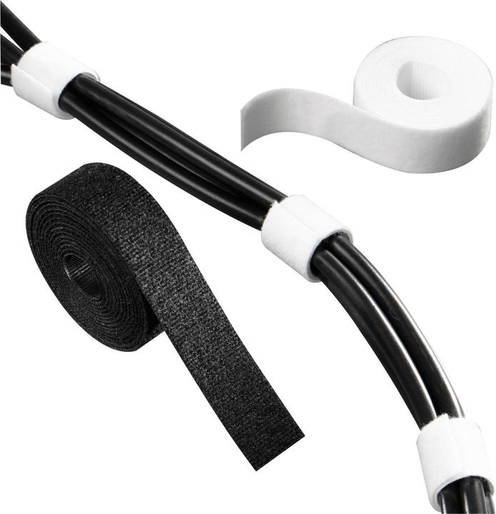 Actual product image HellermannTyton Hook + Loop Textie 1000x125 PA/PP black (Velcro cable ties, 1000 mm, 1 pcs.)