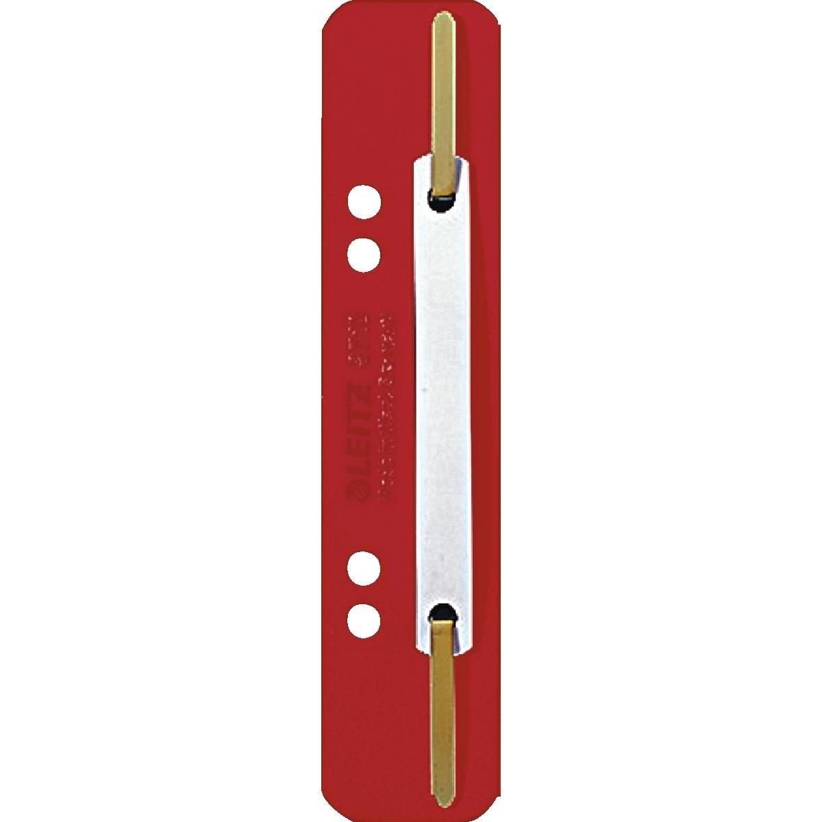 Leitz, Ordner Zubehör, Heftstreifen, 35 x 158 mm, PP-Folie, rot Lochung: 60-80 mm