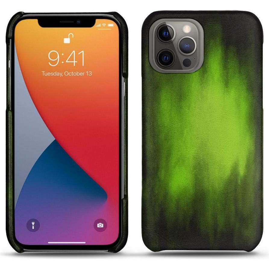 Noreve Lederschutzhülle (Apple iPhone 13 Pro Max), Smartphone Hülle, Grün