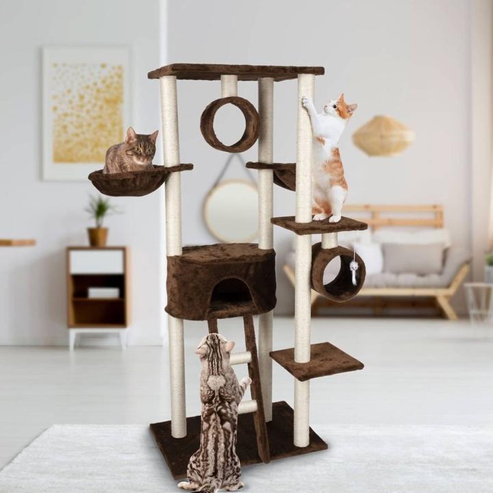 Image du produit Pet Comfort Arbre à chat (50 cm, Marron Beige)