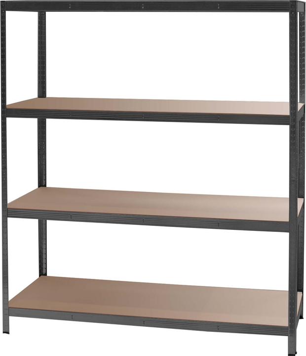Wiltec Schwerlastregal anthrazit 160x60x180cm Steckregal Werkstattregal Keller