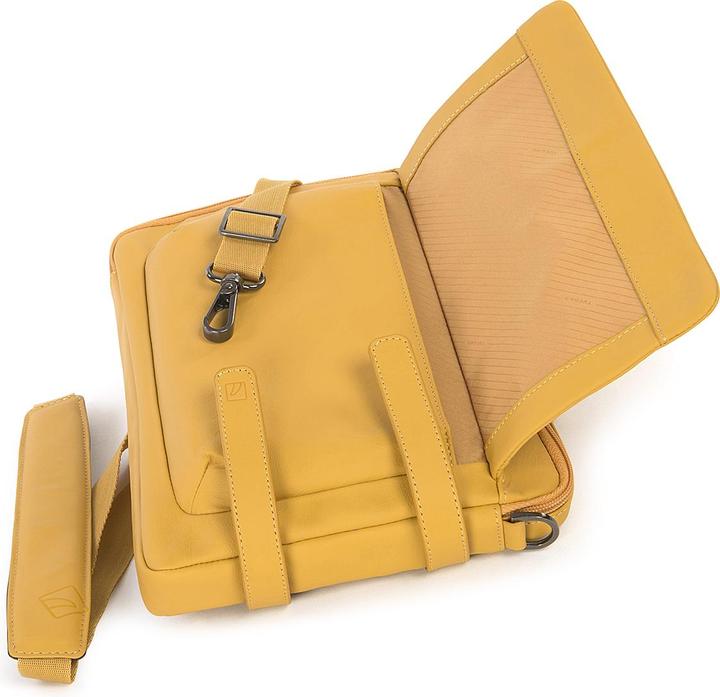 Immagine prodotto Tucano Tema cross-body, custodia in pelle per iPad mini, tablet fino a 8 pollici, giallo senape