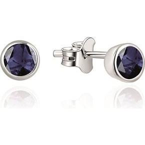 Beneto, Ohrringe, Exclusive - Fine silver stud earrings with sapphires SAFAGUP2716