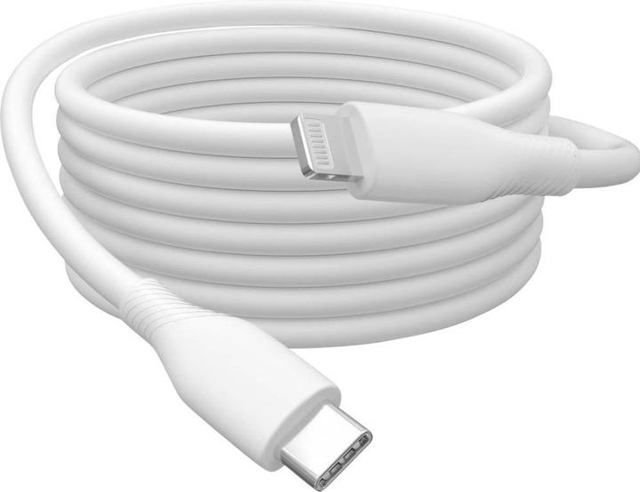 Productafbeelding Digitus Aansluitkabel in silicone Lightning, USB-C - Lightning, 0,5 m, bianco (0.50 m, USB 2.0, 60 W)