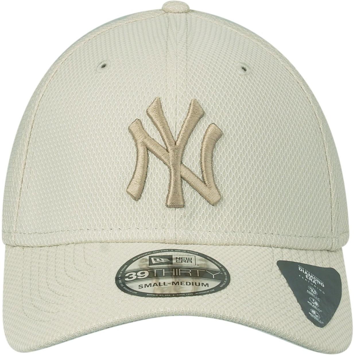 Thumbnail - New Era, Herren, Cap, 39Thirty Diamond Cap - New York Yankees stone - XS/S, Beige, (XS)