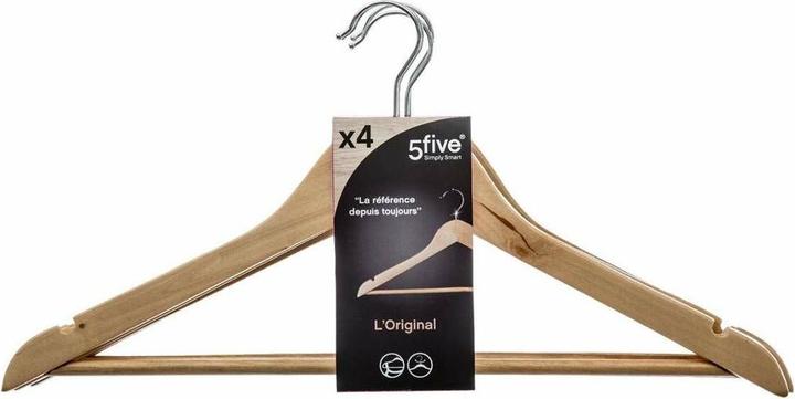 Immagine prodotto 5Five Set di appendini Simply Smart Brown in legno naturale 44 x 23 cm (4 pezzi) (4 x)