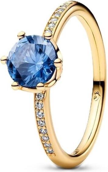 Produktbild Pandora Damenring Blau Gold (52)