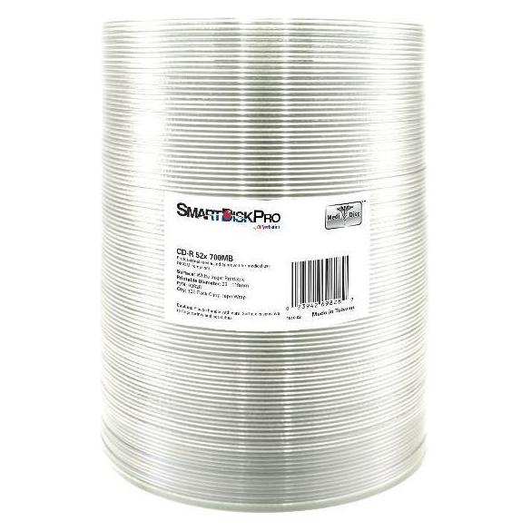 Smartdisk Cd-R Inkjet White Pro Medicale 100cd (69828) (100 x), Optischer Datenträger