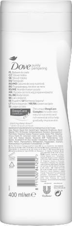 Actual product image Dove nourishing Body Care Pampering butter tree oil body lotion 400ml (Body lotion, 400 ml)