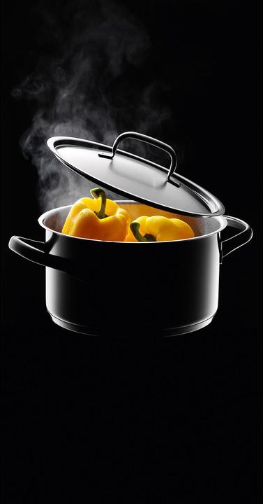 Actual product image WMF Kochtopf Fleischtopf Induktion 24cm Metalldeckel Gourmet Plus Edelstahl 18/10 (24 cm, Pot, Stainless steel)