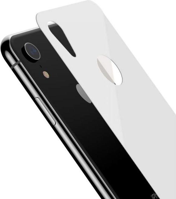 Actual product image Baseus iPhone Xr 03 mm Full coverage curved TGlass rear ProtectorWhite (1 Piece, Apple iPhone XR)