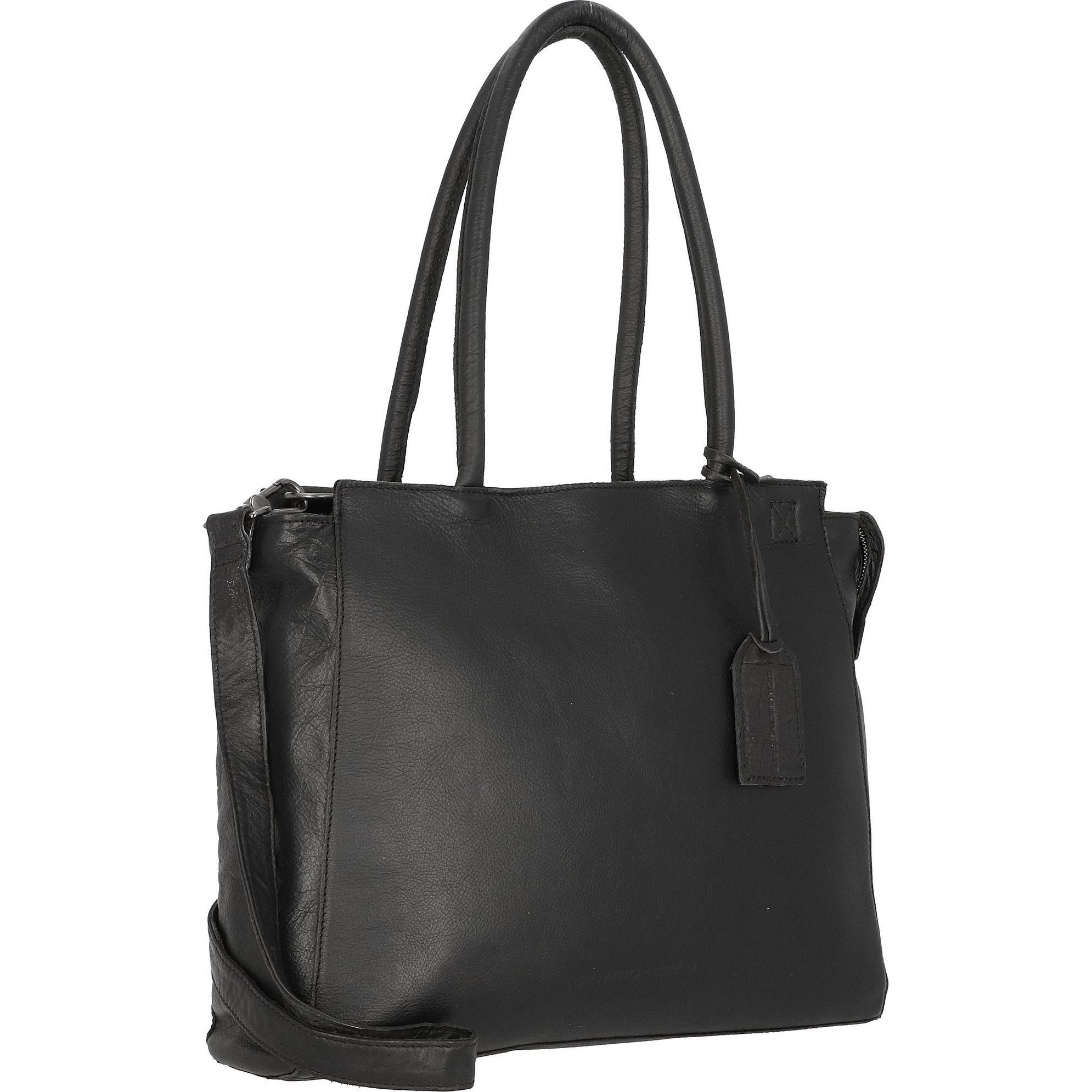 Thumbnail - Cowboysbag, Handtasche, Evi Schultertasche Leder 41 cm Laptopfach, Schwarz