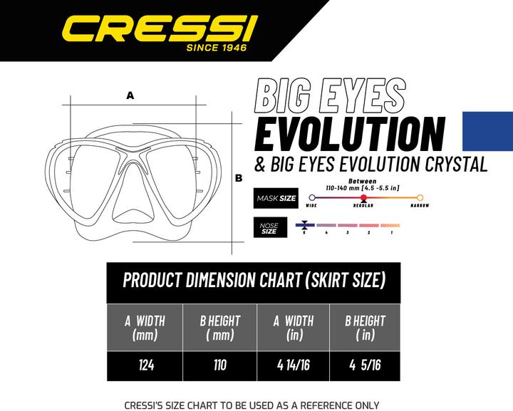 Actual product image Cressi Big Eyes Evolution Crystal