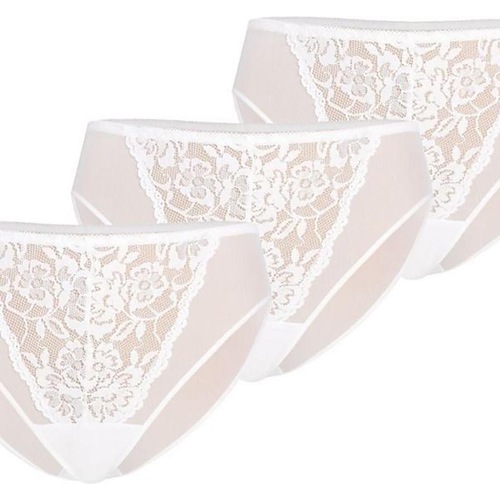 Teyli, Damen, Unterhosen, Set, Weiss, (3XL)