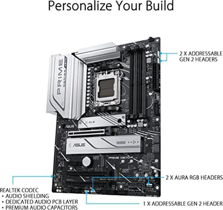 Actual product image ASUS PRIME X670-P (AM5, AMD X670, ATX)