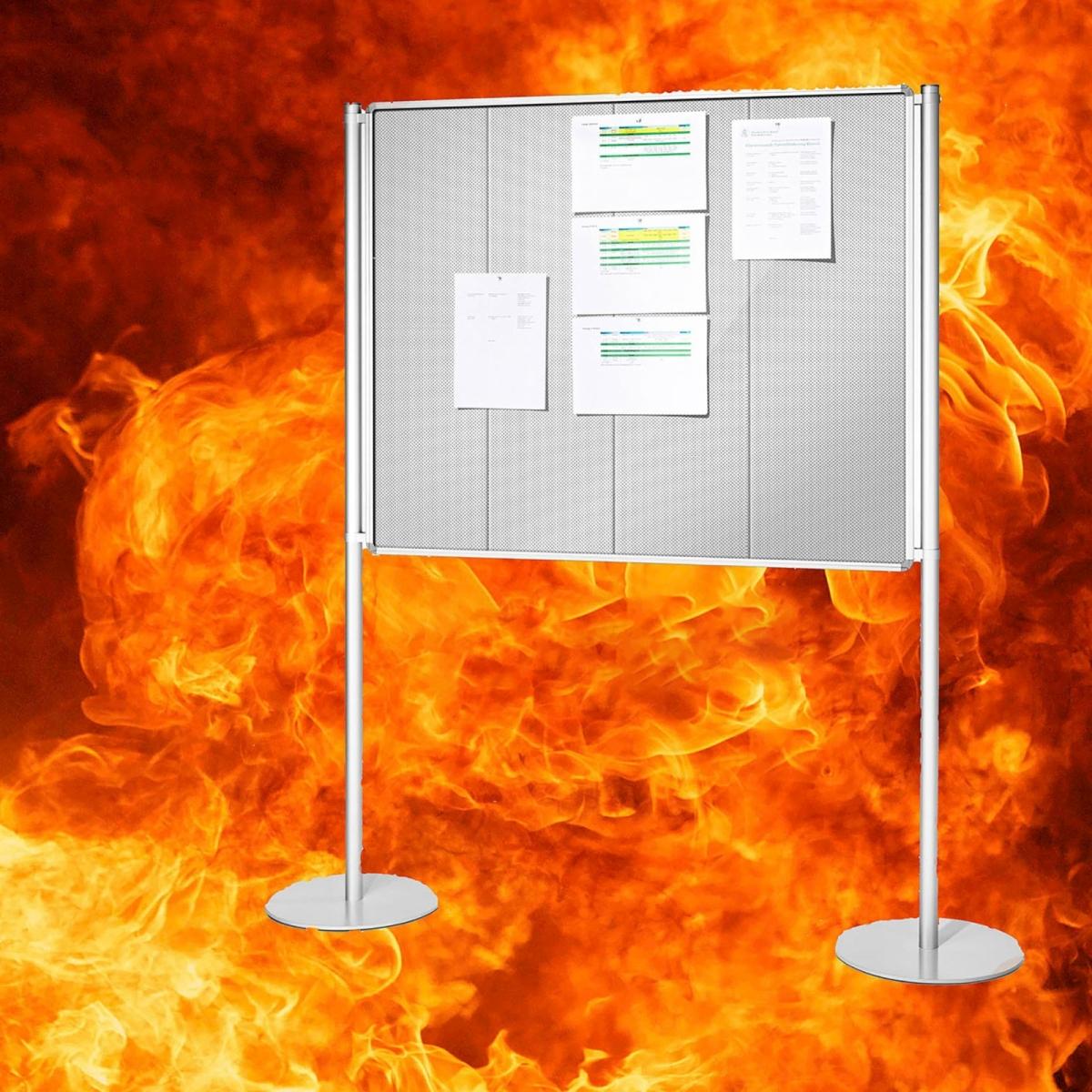 Ultradex, Präsentationstafel, Infotafel unbrennbar B1200xH1800xT22mm Edelstahl blank
