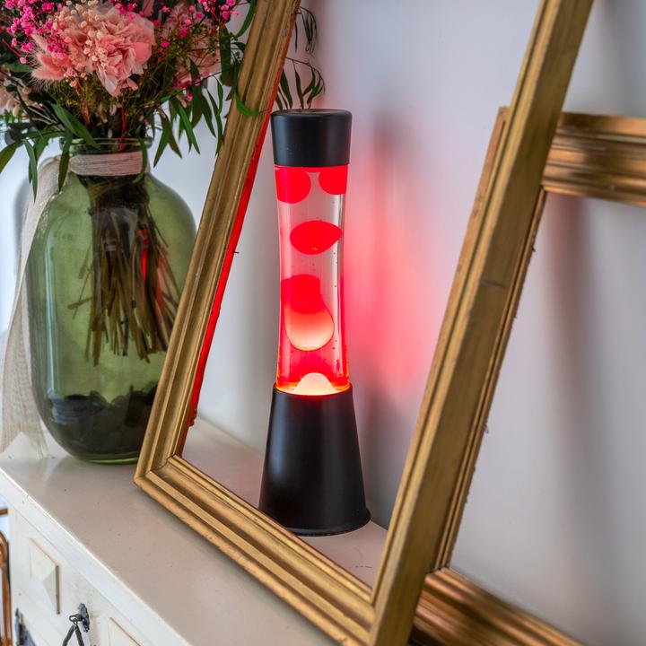 Image du produit Fisura Lampe à Lave LED - rouge et noir - par (E14, E27)