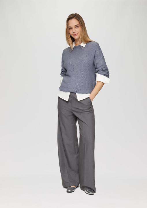Produktbild S.Oliver Strickpullover Flauschiger Strickpullover mit Ajourmuster (M)
