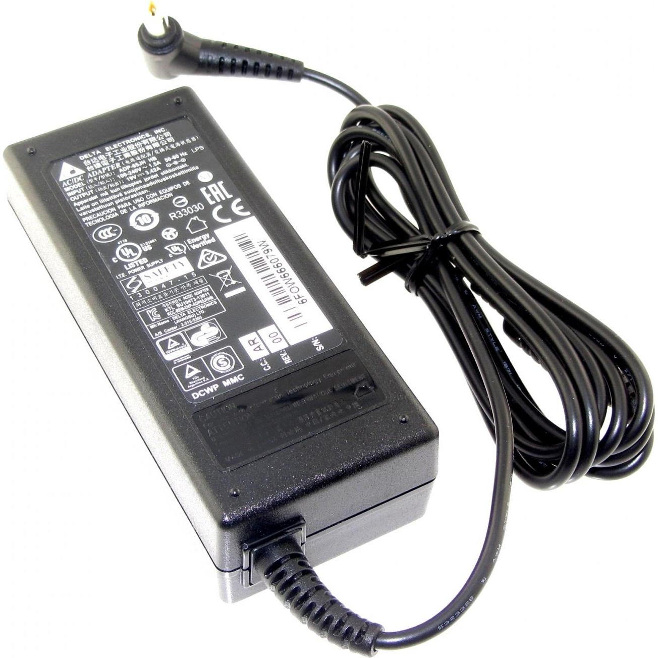 Delta Original-Laptop-Netzteil (65 W), Notebook Netzteil, Schwarz