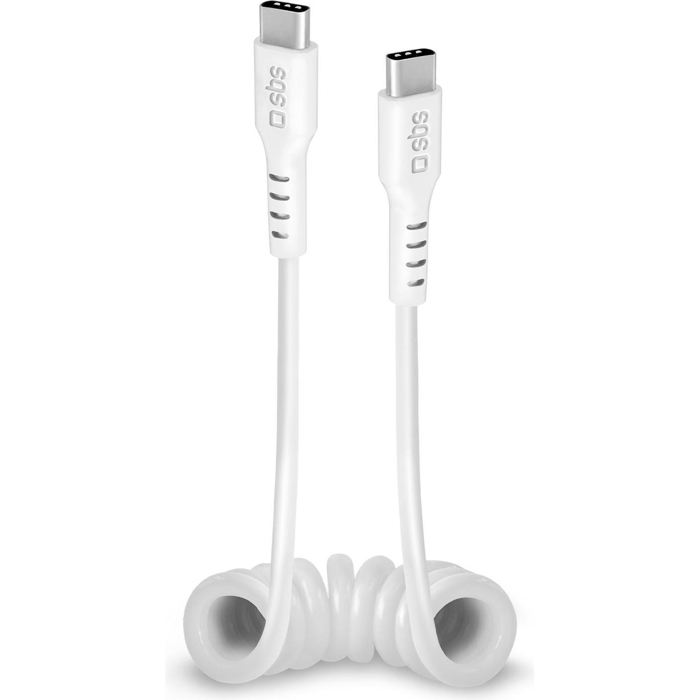 Thumbnail - SBS USB-C auf USB-C Spiralkabel, 1 Meter (1 m, USB 3.2 Gen 1), USB Kabel