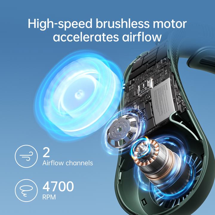 Actual product image Jisulife Neck Fan Life4 green