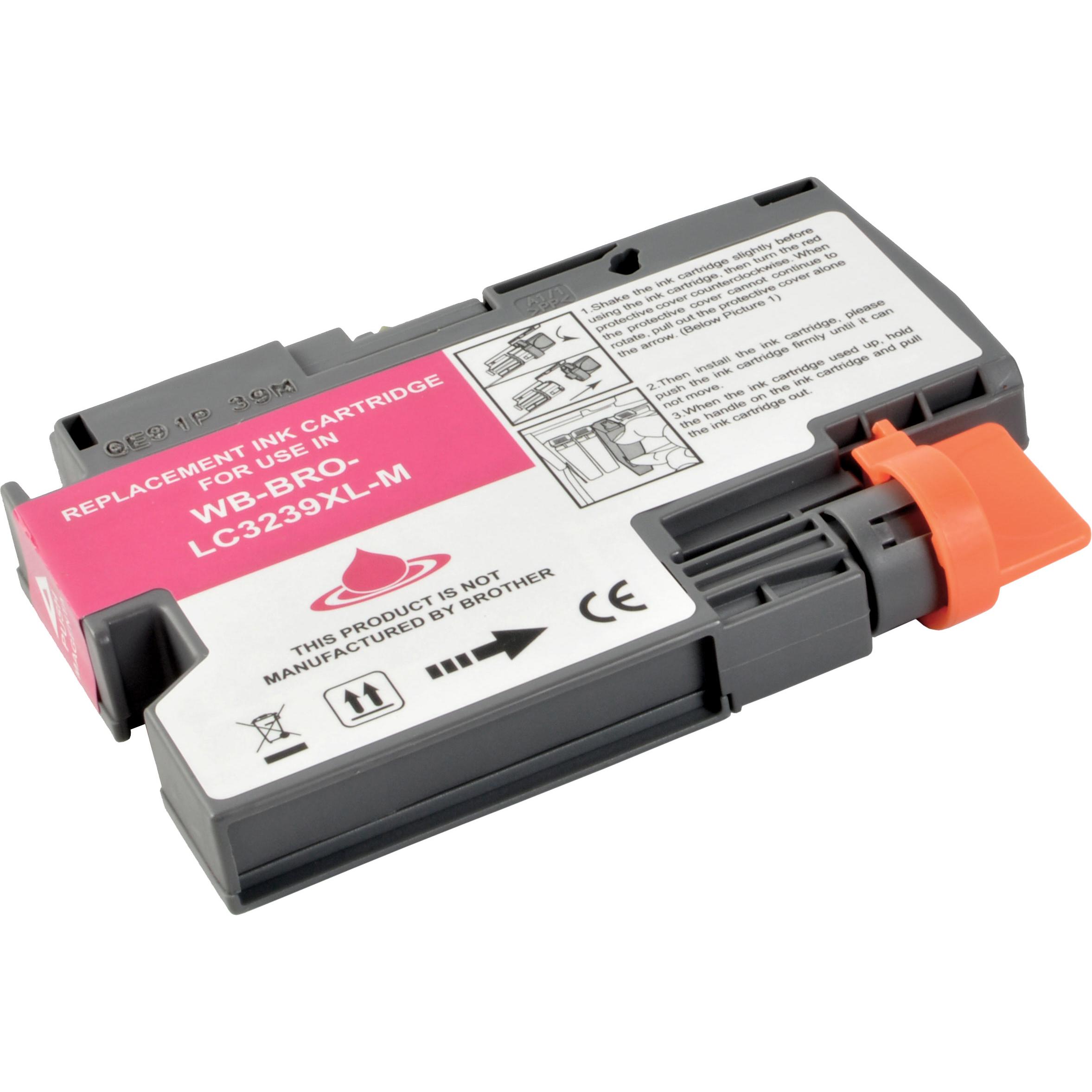 Ampertec, Druckerpatrone, Tinte kompatibel mit Brother LC-3239XLM magenta (M)