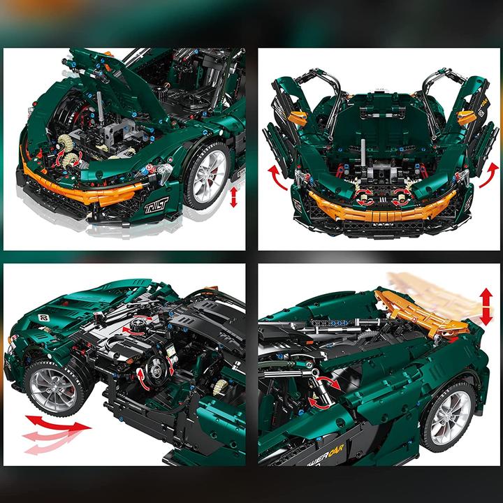 Actual product image Mould King P1 Hypercar Green