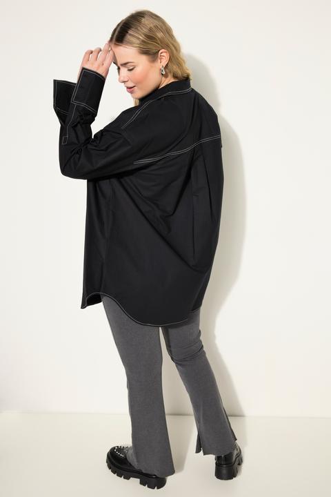 Produktbild Studio Untold Bluse, oversized, helle Ziernähte (54)