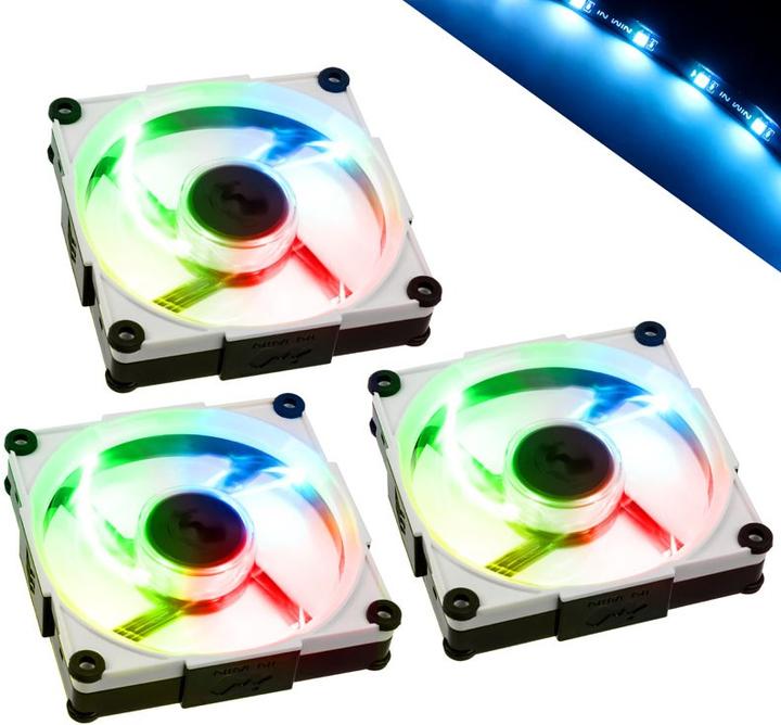 Actual product image In Win Aurora RGB LED fan, 120mm, set of 3 (120 mm, 1 x)