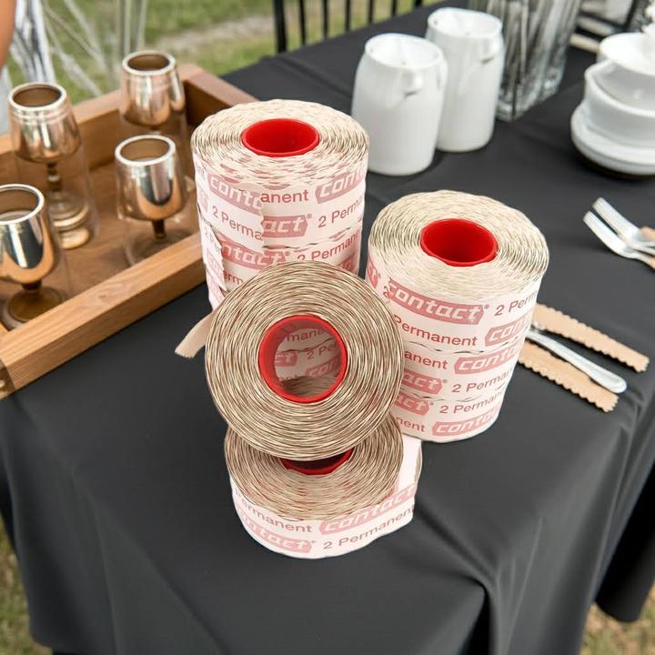 Actual product image Contact Sustainable grass paper label 26x12mm