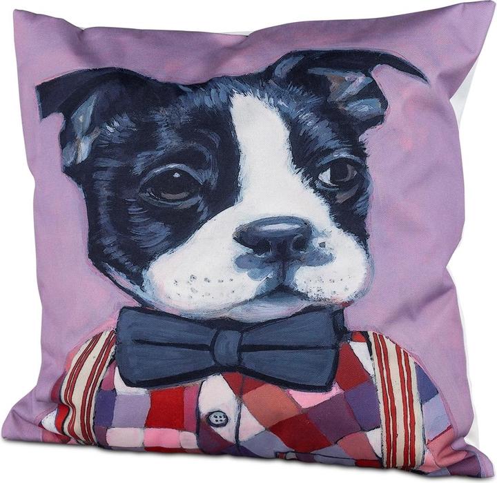 Formano Dekokissen 45x45 Hund mit Fliege (45 x 45 cm)