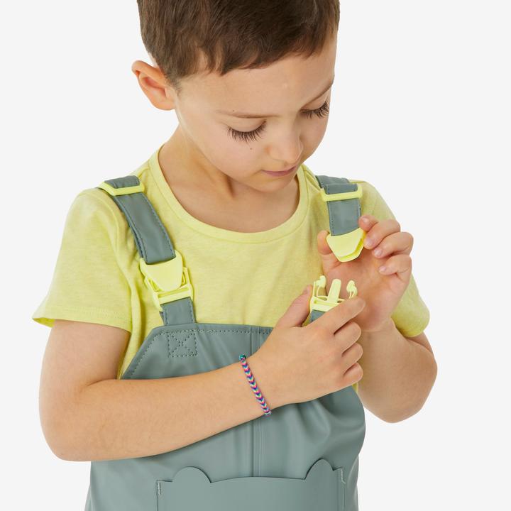 Produktbild Quechua Regenhose Latzhose Kinder wasserdicht Wandern - MH900 grün (104)