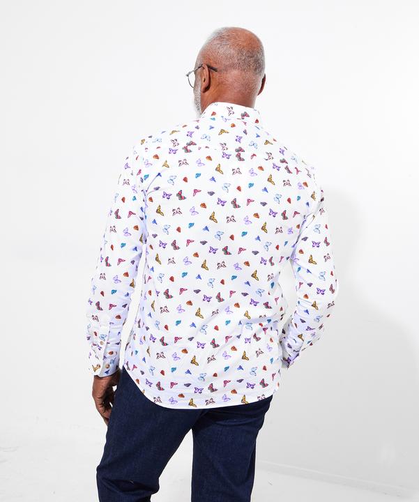 Actual product image Joe Browns Butterfly Print Contrast Trim Shirt (S)