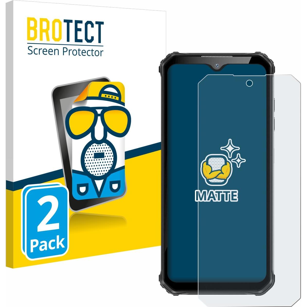BROTECT Pellicola protettiva antiriflesso opaca (2 pz., Oukitel WP22), Pellicola protettiva smartphone, Grigio