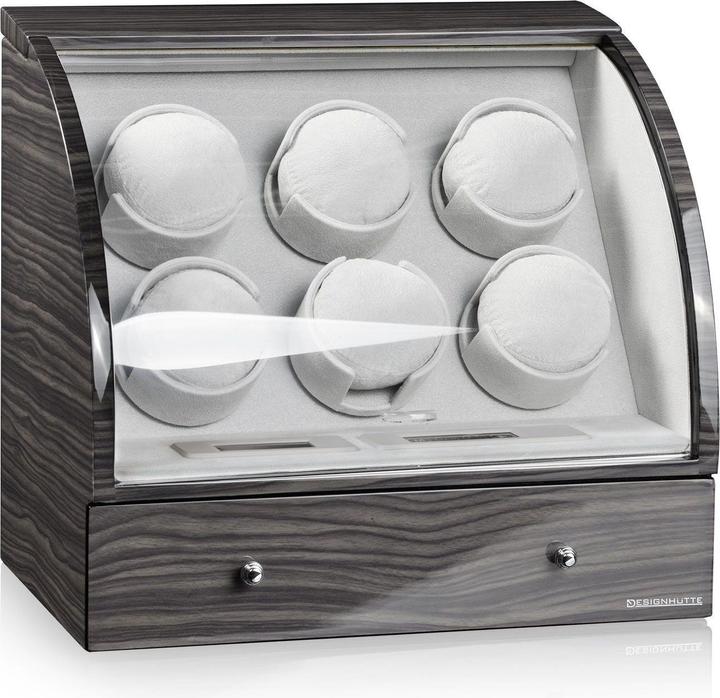 Actual product image Designhütte Watchwinder Basel 6 LCD - Dark Oak (6 x)