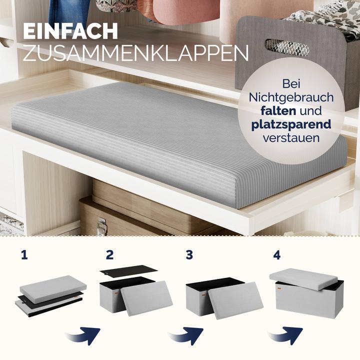 Image du produit Casaria Coffre de siège Cord (76 cm)