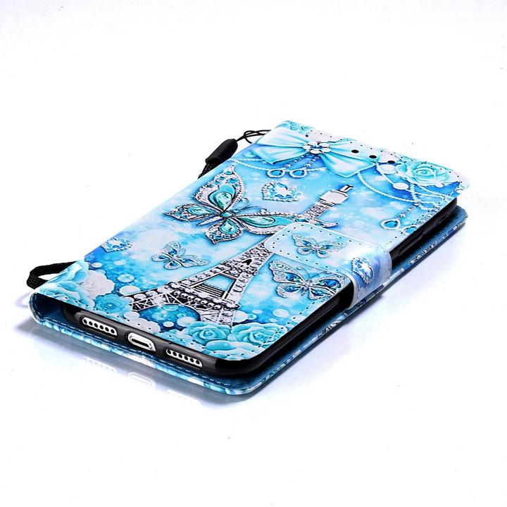 Produktbild Ueli Express iPhone 11 Buch Etui Tasche mit Kartenfach Glitzer Eiffelturm (Apple iPhone 11)