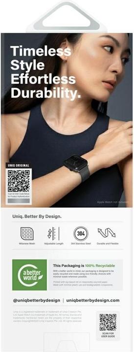 Produktbild Uniq Strap Dante Pro for Apple Watch 49/46/45/44mm Stainless Steel gold (Stainless Steel)