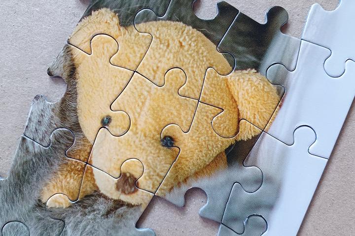 Actual product image Selecta Spielzeug Cute kitten and sleepy dog jigsaw puzzle, 100 pieces. (100 pieces)