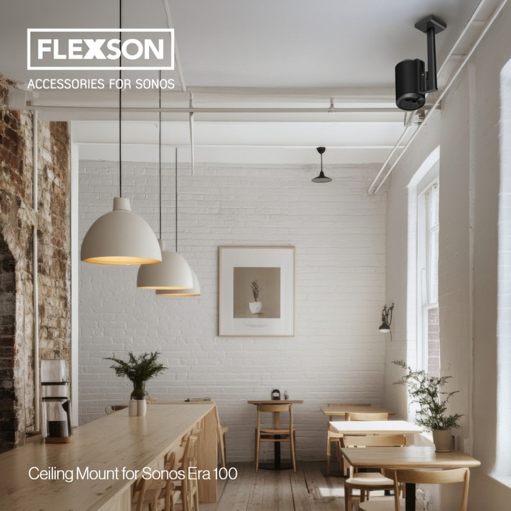 Actual product image Flexson Ceiling mount for Sonos ERA 100 (1 pcs., Wall installation, Pivoting, Tiltable)