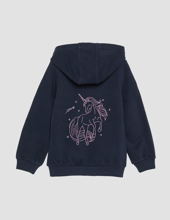Actual product image S.Oliver Sweatshirt Wärmender Hoodie mit Glitzer-Stickerei auf Front und Rücken (104, 110)